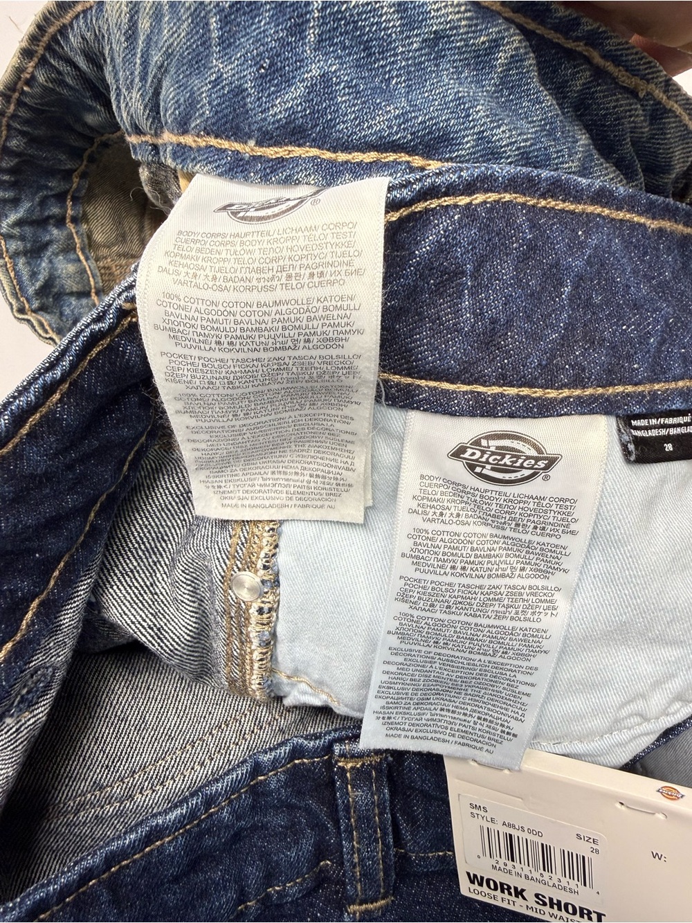 Lot Of 2 Dickies Carpenter Shorts Mid Waist Loose Fit Women’s Size W28 NWT - Picture 16 of 16
